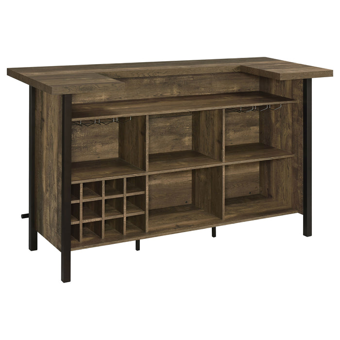 Five Star Furniture - Bellemore Rectangular Storage Bar Unit Rustic Oak