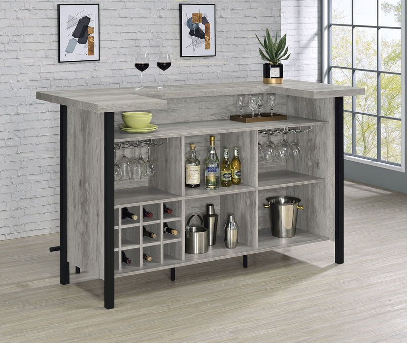 Five Star Furniture - Bellemore Rectangular Storage Bar Unit Rustic Oak