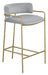 Five Star Furniture - Comstock Upholstered Low Back Stool Grey and Gold image