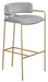 Five Star Furniture - Comstock Upholstered Low Back Stool Grey and Gold image