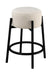 Five Star Furniture - Leonard Upholstered Backless Round Stools White and Black (Set of 2) image