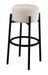 Five Star Furniture - Leonard Upholstered Backless Round Stools White and Black (Set of 2) image