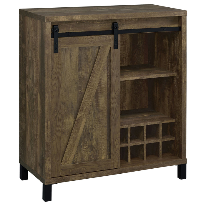 Five Star Furniture - Arlington Bar Cabinet with Sliding Door Rustic Oak