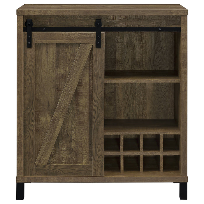 Five Star Furniture - Arlington Bar Cabinet with Sliding Door Rustic Oak
