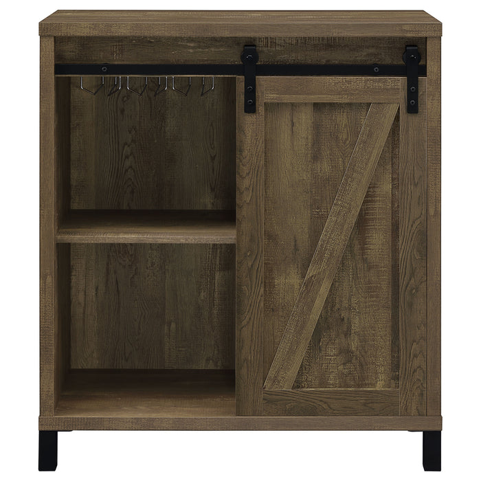 Five Star Furniture - Arlington Bar Cabinet with Sliding Door Rustic Oak