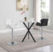 Five Star Furniture - Kenzo Round Metal Top Bar Table Silver and Sandy Black image