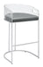 Five Star Furniture - Thermosolis Acrylic Back Bar Stools Grey and Chrome (Set of 2) image