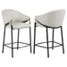 Five Star Furniture - Chadwick Sloped Arm Counter Height Stools Beige and Glossy Black (Set of 2) image