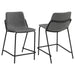 Five Star Furniture - Earnest Solid Back Upholstered Counter Height Stools Grey and Black (Set of 2) image