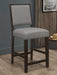 Five Star Furniture - Bedford Upholstered Open Back Counter Height Stools with Footrest (Set of 2) Grey and Espresso image