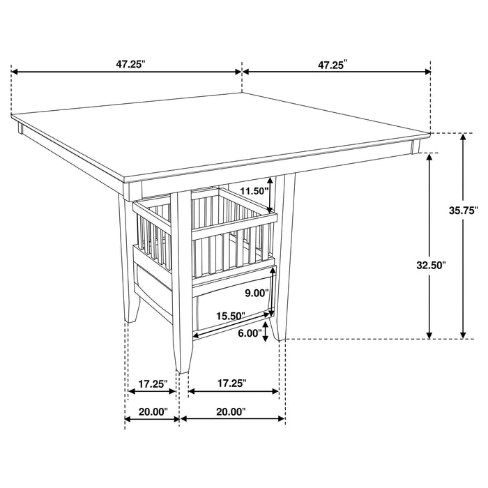 Five Star Furniture - Jaden Counter Height Dining Table