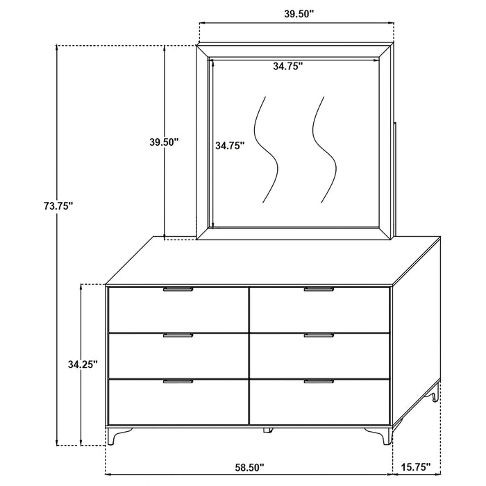 Five Star Furniture - Kendall Dresser with Mirror