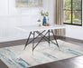 Five Star Furniture - Gabrielle Rectangular Marble Top Dining Table White and Black image