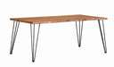 Five Star Furniture - Sherman Rectangular Dining Table Natural Acacia and Matte Black image