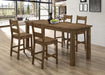 Five Star Furniture - Coleman 5-piece Counter Height Dining Set Rustic Golden Brown image