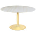 Five Star Furniture - Kella Round Marble Top Dining Table White and Gold image