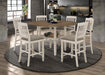 Five Star Furniture - Sarasota 7-piece Counter Height Dining Set with Drop Leaf Nutmeg and Rustic Cream image