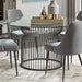 Five Star Furniture - Granvia Round Glass Top Dining Table Clear and Gunmetal image