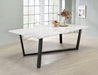 Five Star Furniture - Mayer Rectangular Dining Table Faux White Marble and Gunmetal image