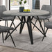 Five Star Furniture - Neil Round Wood Top Dining Table Concrete and Black image