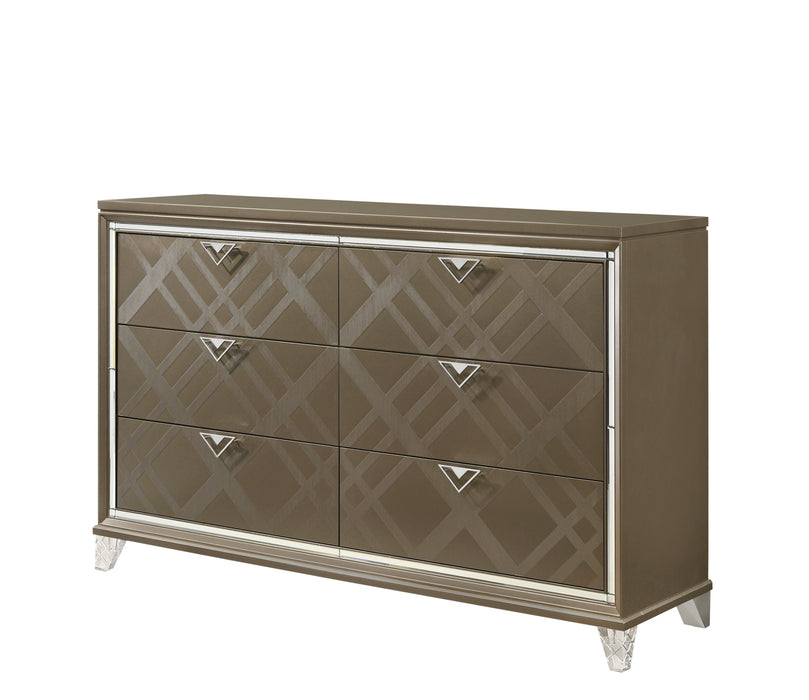 Five Star Furniture - Skylar Dark Champagne Dresser