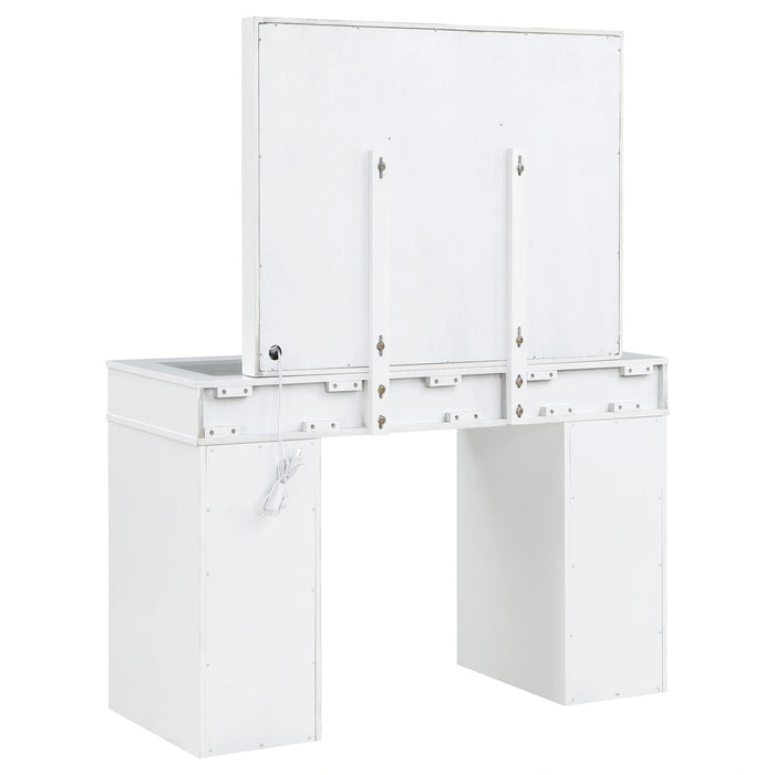 Five Star Furniture - Regina Makeup Vanity Table with LED Mirror and Stool