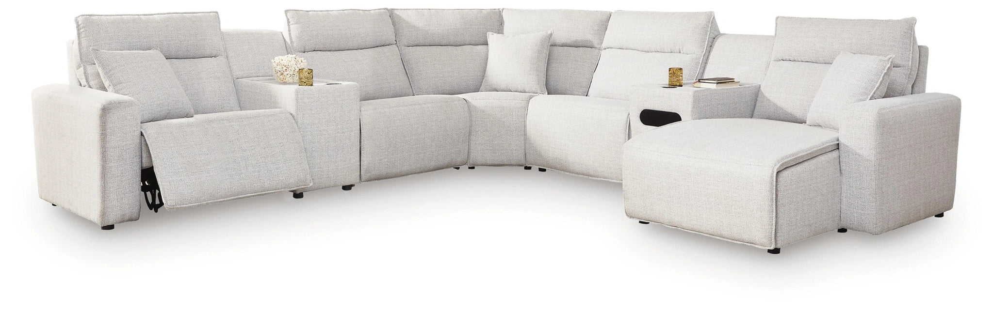 Five Star Furniture - Modmax II Power Reclining Sectional with Chaise and Audio Console