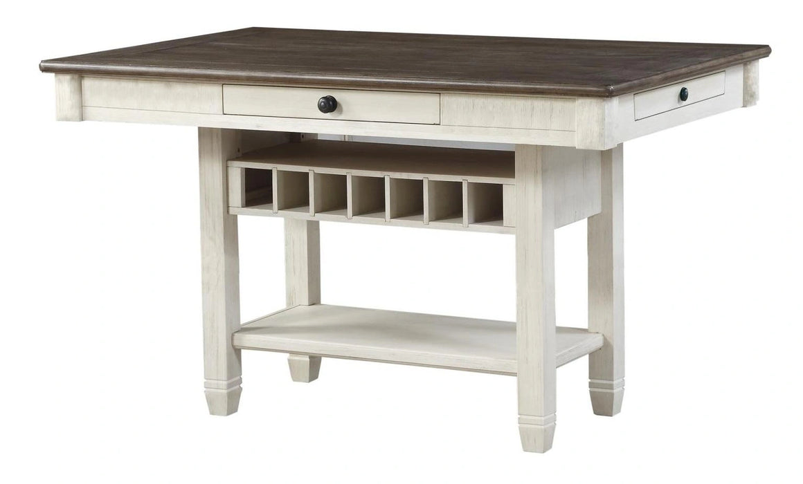 Five Star Furniture - Granby Counter Height Dining Table in White & Brown 5627NW-36*