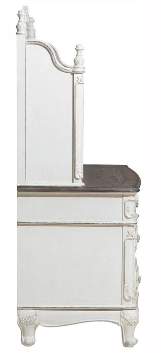 Five Star Furniture - Cinderella Writing Desk in Antique White with Grey Rub-Through 1386NW-11