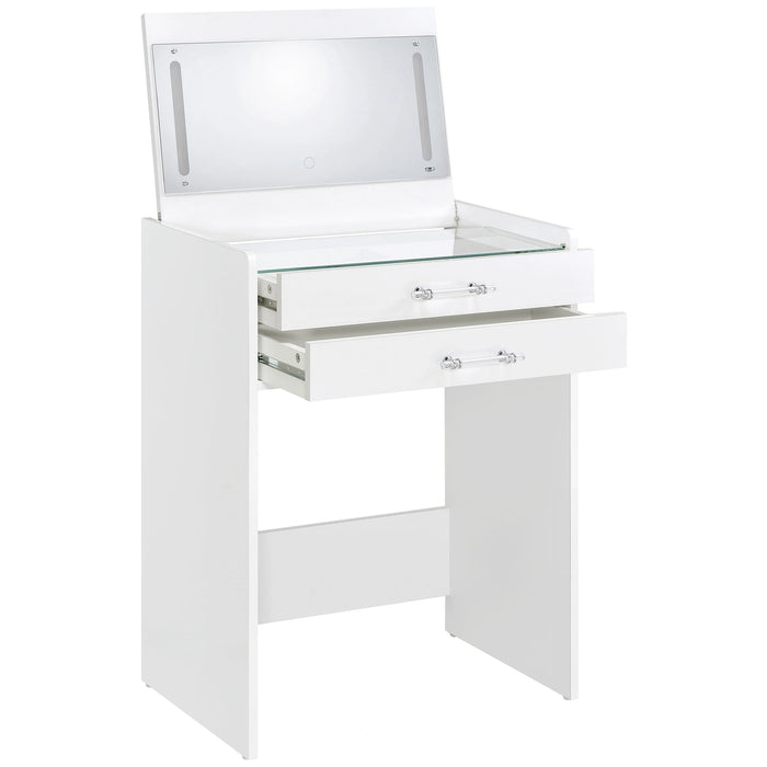 Five Star Furniture - Danbury Makeup Vanity Table with LED Mirror and Stool