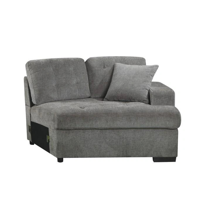 Five Star Furniture - Logansport Right Side Cuddler with 1 Pillow in Gray 9401GRY-RU