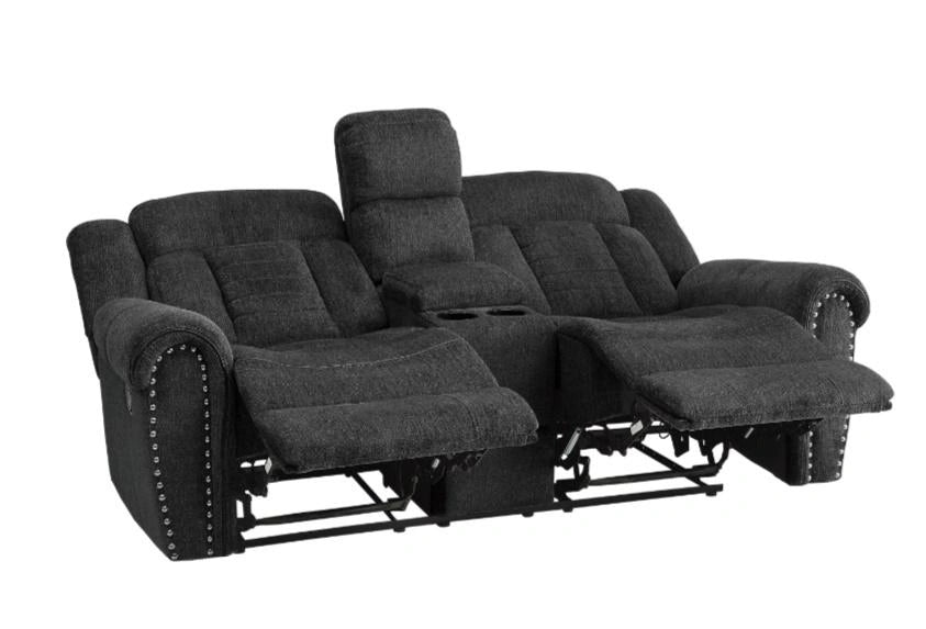 Five Star Furniture - Nutmeg Double Reclining Loveseat in Charcoal Gray 9901CC-2