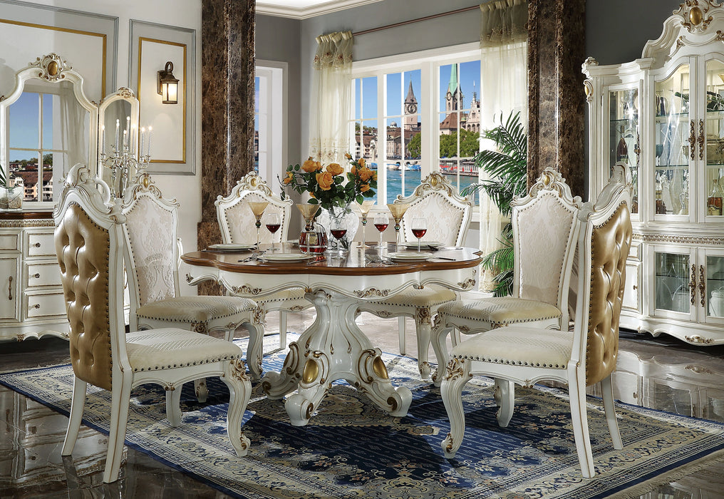 Five Star Furniture - Picardy Antique Pearl & Cherry Oak Dining Table