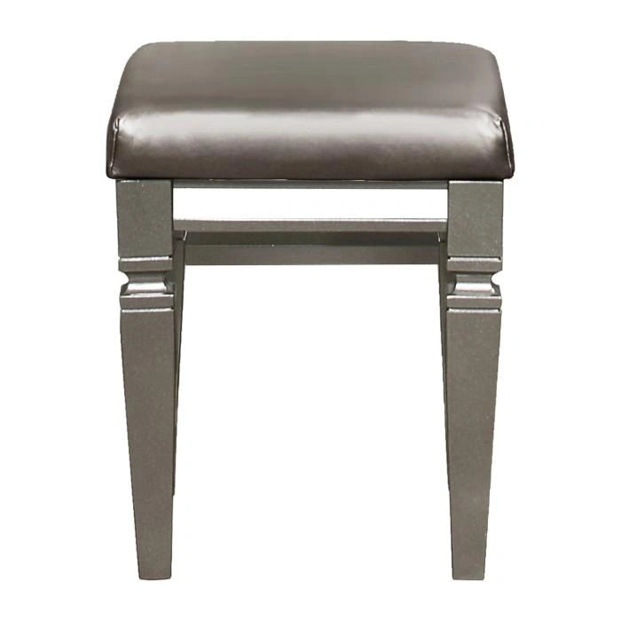 Five Star Furniture - Tamsin Vanity Stool in Silver Grey Metallic 1616-14
