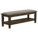 Five Star Furniture - Franco Bench with Lower Shelf Beige and Burnished Oak image