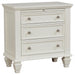 Five Star Furniture - Sandy Beach 3-drawer Nightstand Cream White image