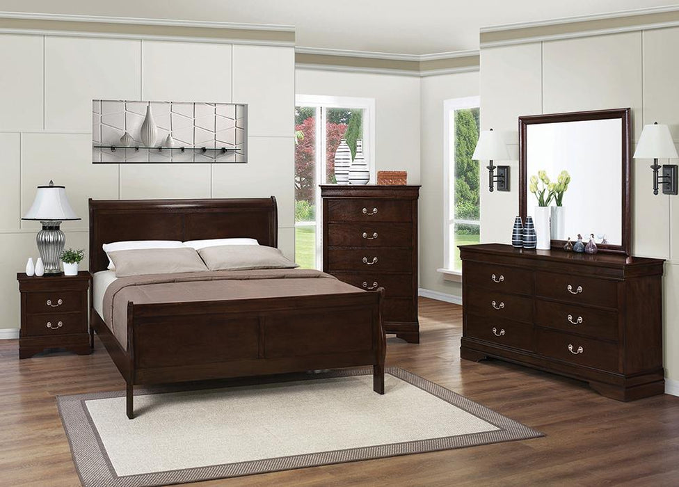 Louis Philippe 4 & 5 Piece Panel Bedroom Set with High Headboard E.king & Full - Five Star Furniture & Mattress (GA)