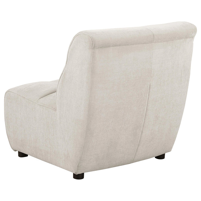 Five Star Furniture - Charlotte Upholstered Curved Armless Chair Ivory