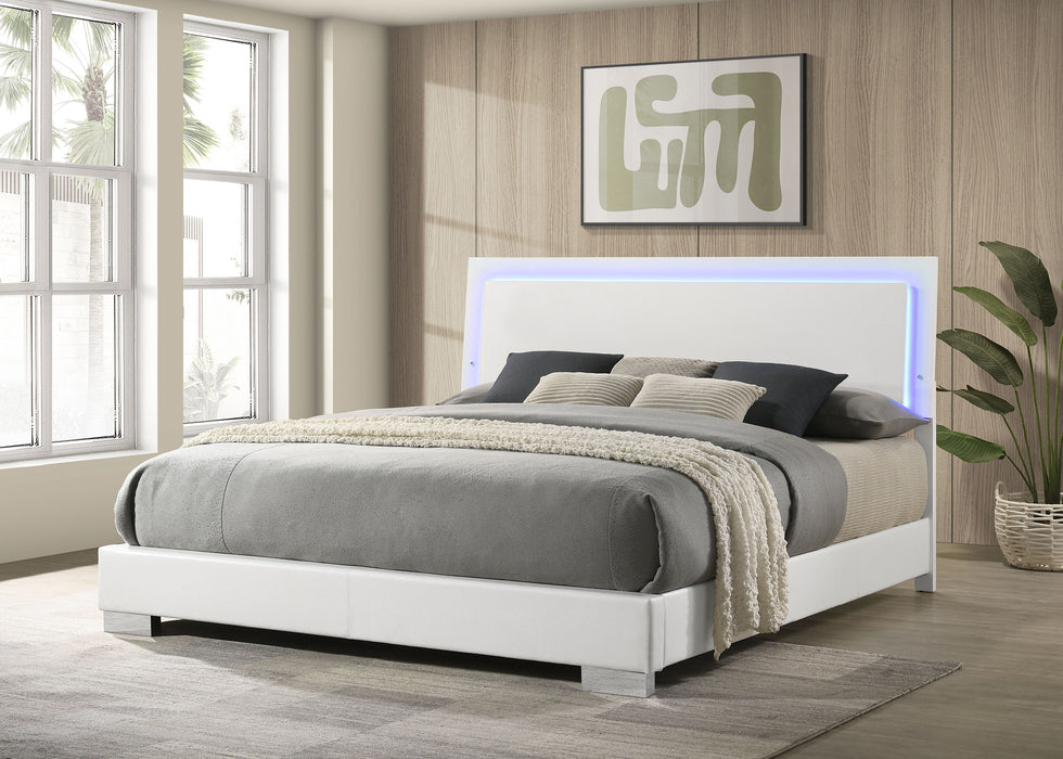 Five Star Furniture - Felicity Panel Bed with LED Lighting
