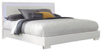 Five Star Furniture - Felicity California King Panel Bed with LED Lighting Glossy White image