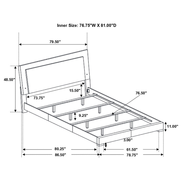 Five Star Furniture - Felicity Panel Bed with LED Lighting