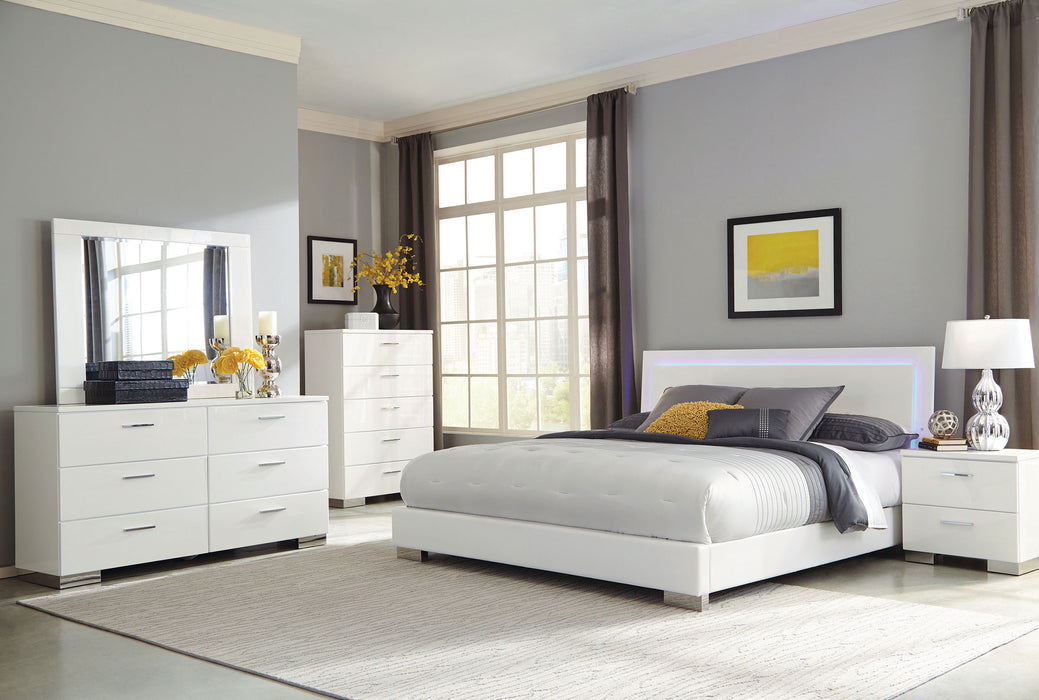 Five Star Furniture - Felicity Panel Bed with LED Lighting
