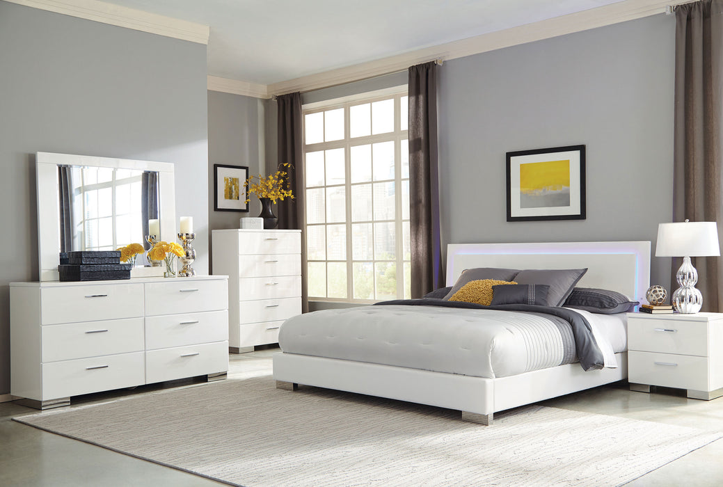 Five Star Furniture - Felicity Panel Bed with LED Lighting