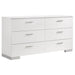 Five Star Furniture - Felicity 6-drawer Dresser Glossy White image