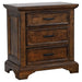 Five Star Furniture - Elk Grove 3-drawer Nightstand Vintage Bourbon image