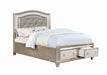 Five Star Furniture - Bling Game 4-Piece Storage Bedroom Set Metallic Platinum King image