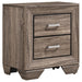 Five Star Furniture - Kauffman 2-drawer Nightstand Washed Taupe image