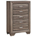 Five Star Furniture - Kauffman 5-drawer Chest Washed Taupe image