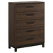 Five Star Furniture - Edmonton 5-drawer Chest Rustic Tobacco image