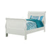 Five Star Furniture - Louis Philippe Twin Sleigh Panel Bed White image